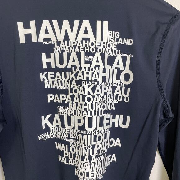 James Perse Malibu Swim Shirt Rash Guard Womens Size 3 Navy White Hawaii Beach - Picture 11 of 11